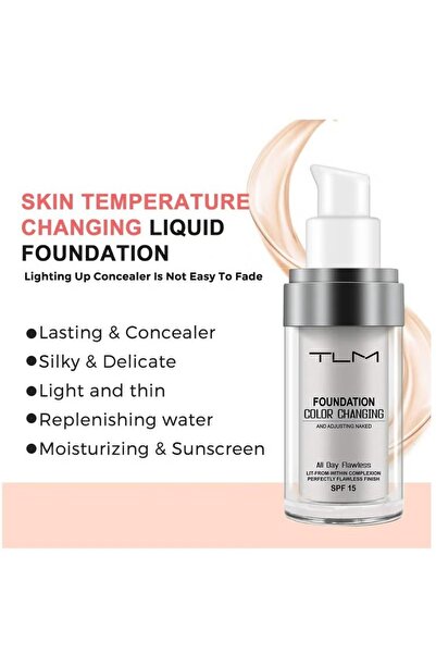TLM Magical foundation with color-changing technology to adapt to natural skin tone with SPF 30 30ml