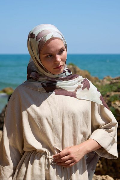Modakaşmir شال ميرليا بنمط القمر