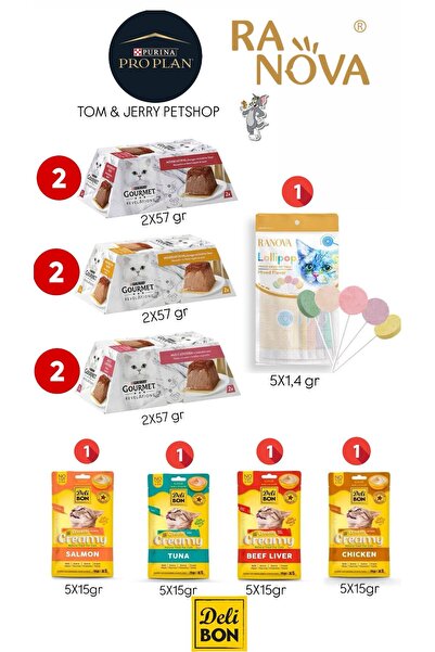 Gourmet TOM&JERRYPETSHOP-Gourmet Revelations Mousse 6adet/Ranova Kedi Lollipo...