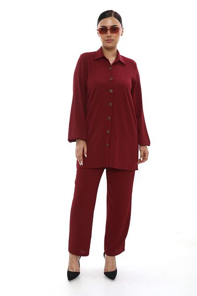 Butik Aerobin Linen Tunic Pants Suit