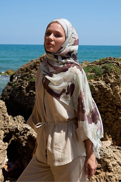 Modakaşmir شال ميرليا بنمط القمر