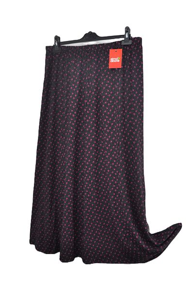 elma abone Plus Size Pigment Combed Cotton Elastic Mother's Skirt