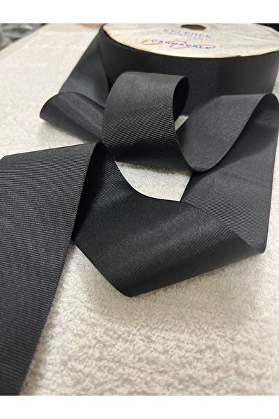 ELİTSEK Polyester Saten şerit 5 metre siyah