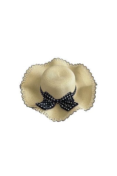 MUK's Beauty Tools Bow Daisy Model Women's Straw Hat Beach Hat