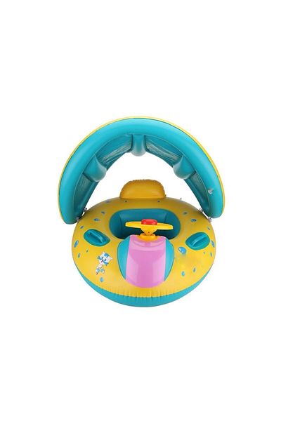 Picodino Inflatable children's pool with roof and removable canopy, multicolor