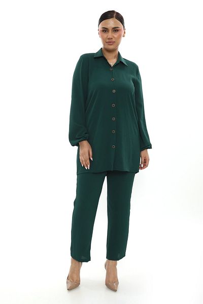 Butik Aerobin Linen Tunic Pants Suit