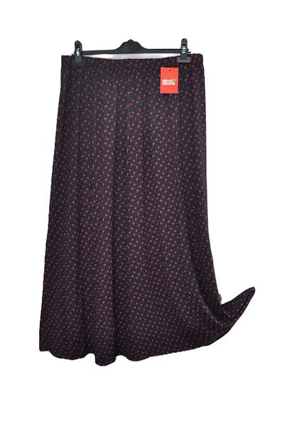 elma abone Plus Size Pigment Combed Cotton Elastic Mother's Skirt