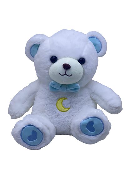 JPT White teddy bear with breathing and light function