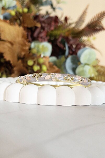 Petalia Çiçekli Mine Kelepçe Bilezik