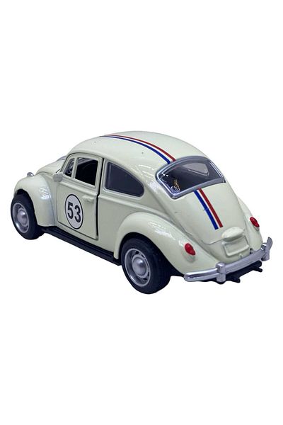 JPT Volkswagen Beetle Herbie metal car, 1:32 scale, retro model with sounds and lights