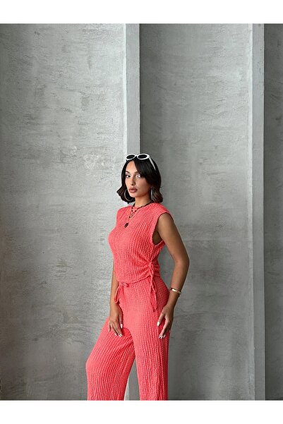 SHİROSA Seersucker Double Suit with Side Ties