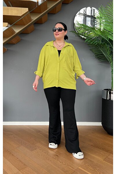 Vio Moda Büyük Beden Steel Spanish Leggings Pants