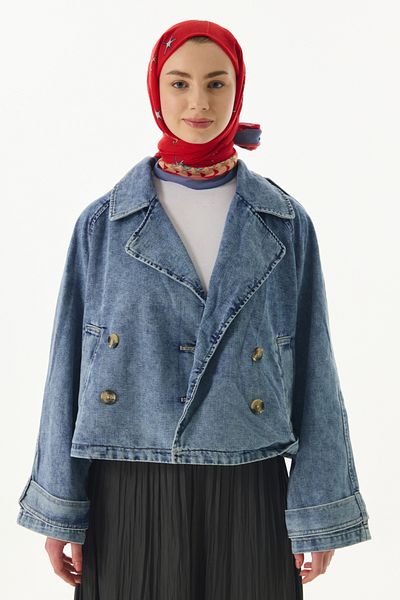 FENZA SCARF Ocean Pattern Cotton Shawl - Red