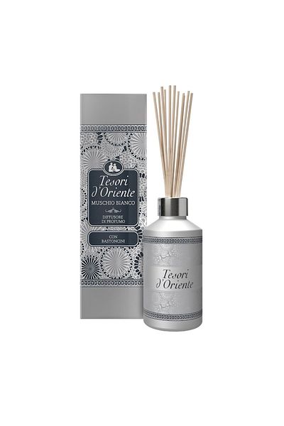 Tesori d'Oriente Room Fragrance - Tesori d'Oriente with sticks, Muschio Bianco, 200ml