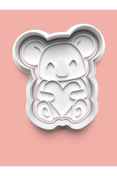 AKTASTORE قالب كوالا للكوكيز على شكل قلب لطيف وقالب عجينة السكر