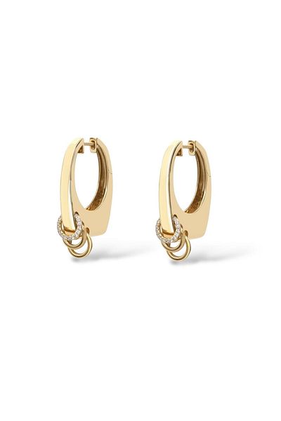 neslyaccessories Rain Luna Hoop Earrings |   Vip Series |   Doesn'T Blacken |   Long Lasting Special Coating