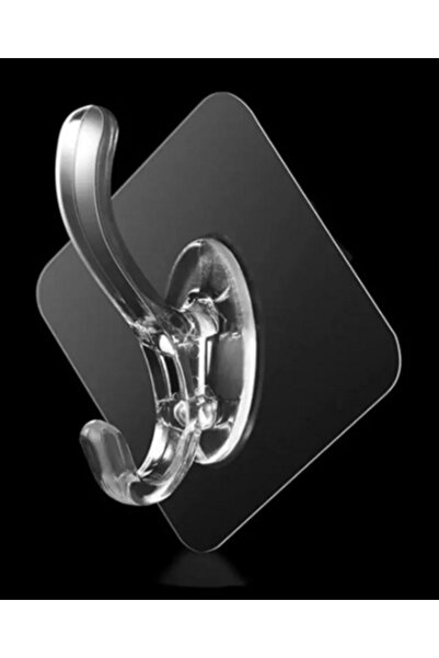 btm home Kendinden Yapışkanlı Şeffaf Duvar Askılığı – Delmeden Pratik Askı (1 Adet)