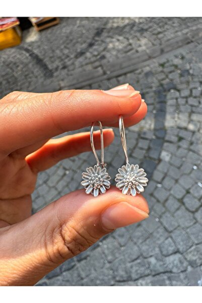 hayaltasari ÇİÇEK MONTÖRLÜ TASARIMLI GÜMÜŞ KÜPE