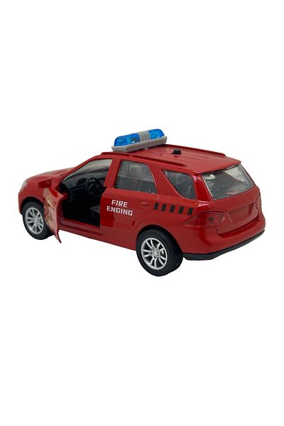 JPT Mercedes ML red police metal model with sound and flashing lights 1:38
