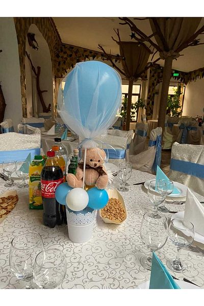JPT Light brown teddy bear for baptism candle