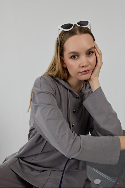 Hilay بدلة بنطلون حجرية جديدة باللون الرمادي