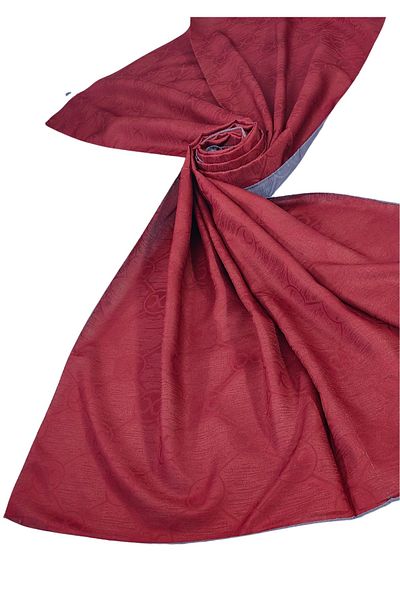 mim eşarp Leila Double Sided Jacquard Patterned Silky Shawl – 75X190 cm