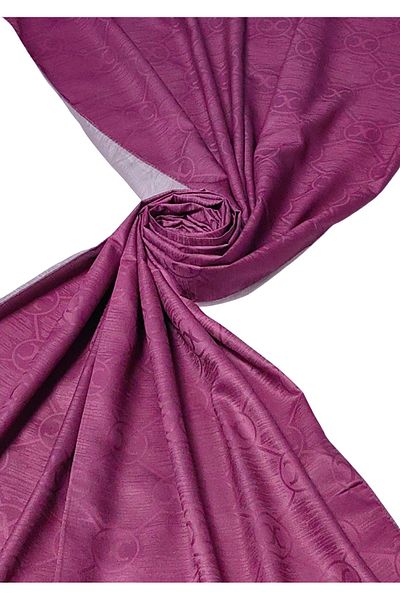 mim eşarp Leila Double Sided Jacquard Patterned Silky Shawl – 75X190 cm