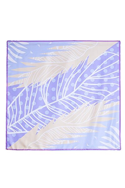 Beymen Mor Bej Desenli 90x90 Eşarp