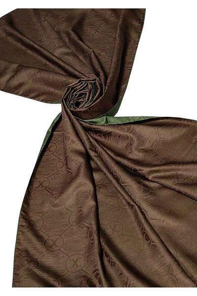 mim eşarp Двустранен жакардов копринен шал Leila – 75x190 см