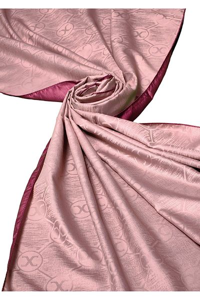 mim eşarp Leila Double Sided Jacquard Patterned Silky Shawl – 75X190 cm