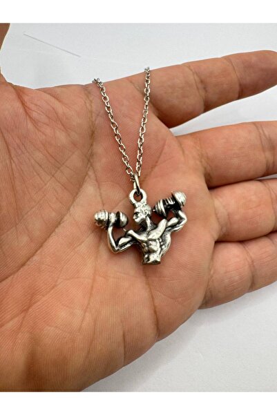 Yuchicly قلادة أزمين وقوة – تمثال رياضي يحمل دمبلًا للرجال والنساء (يوكلي)