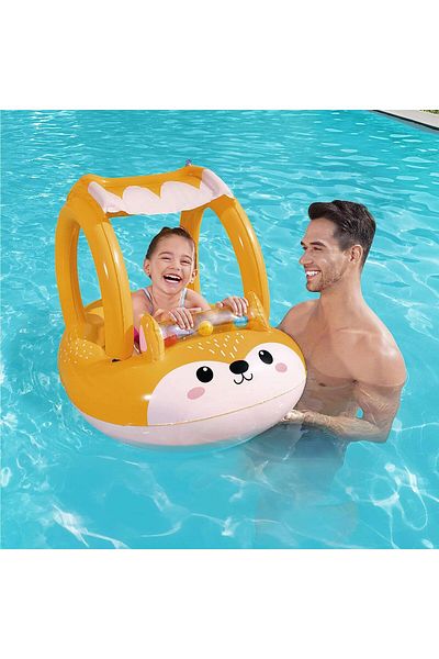 Fillikutum Baby Sea Boat with Canopy – Pool & Sea Fun with Sun Protection and Safe Seating