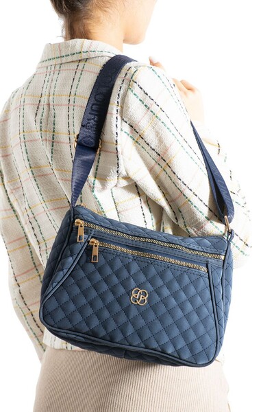 MAMIN Жіноча стильна сумка через плече з 4 застібками-блискавками та капітоне-дизайном