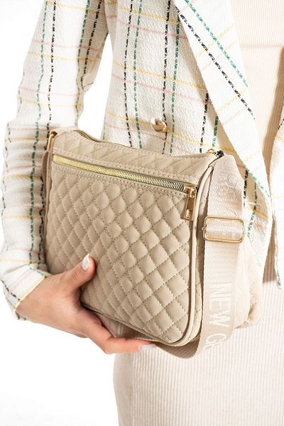 MAMIN Women's Stylish Quilted Design 4 Zippered Shoulder Bag