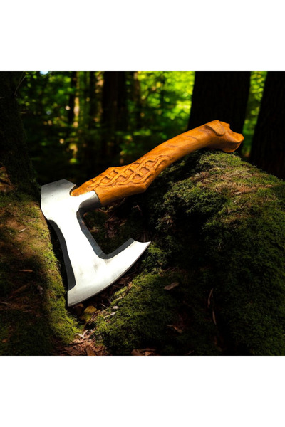 Bıçak Şehri El yapımı köpek başlı kamp baltası