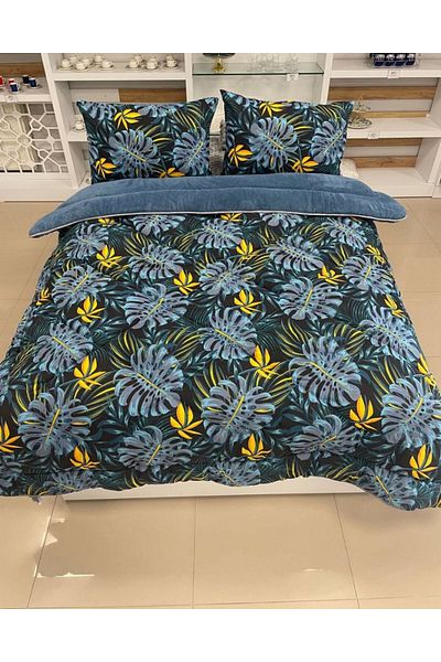 VİLERA HOME New Generation Patterned Double Personality Duvet with Pillowcase