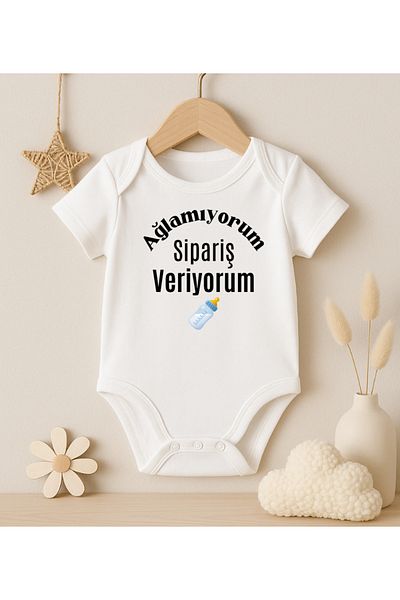 MODAT I'M Not Crying I'M Ordering Written Printed Baby Bodysuit