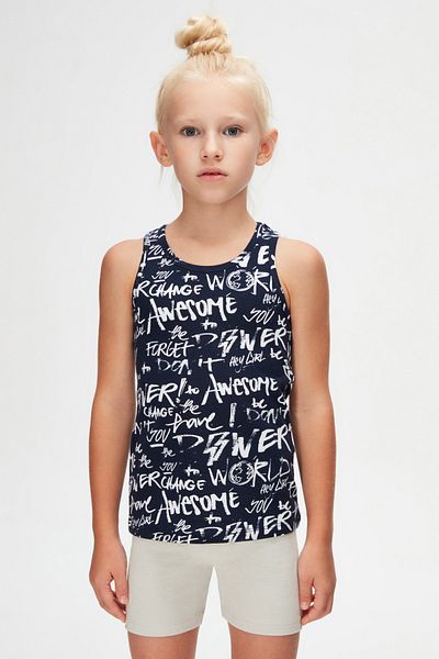 LOVETTI Change World Girl's Patterned Sleeveless T-Shirt