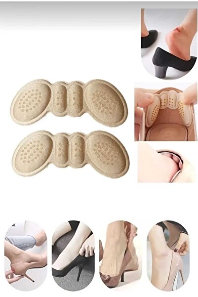 Vi Caro 1 Çift (2 Adet) Krem Ayakkabı Topuk Vurma Önleyici Ve Daraltma Pedi A...