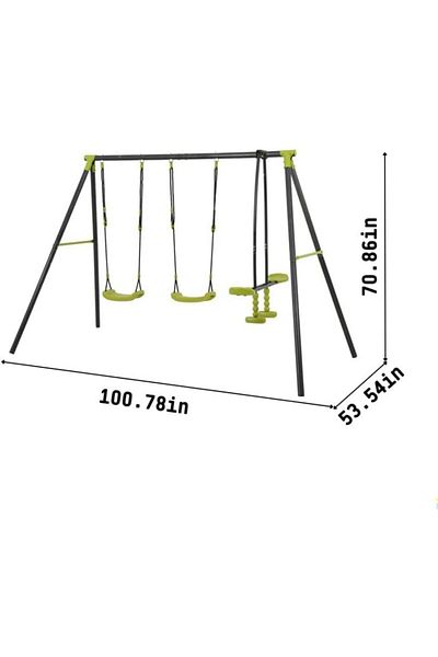 ALBADER Children’s Set For Group, Swing Set For Kids, Patrol Swing Sets for Backyard, Garden Swing