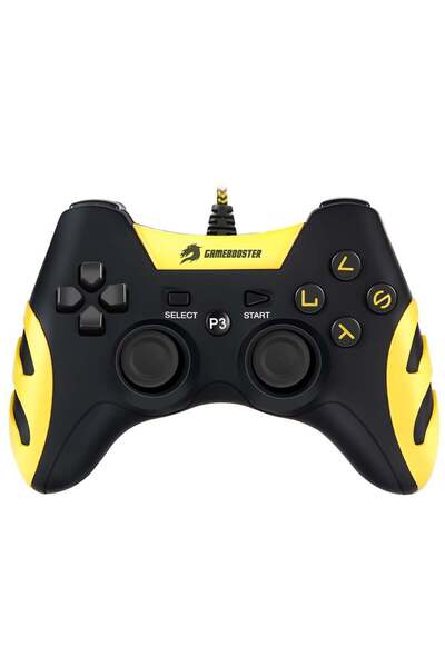 GAMEBOOSTER GB-J54Y PS3 / PC Uyumlu Sarı Kablolu Dualshock Titreşimli Gamepad