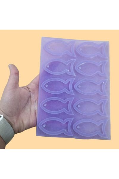 ElHobi 10Pcs Resin Epoxy Mold Multiple Pendant Keychain Fish-55Mm