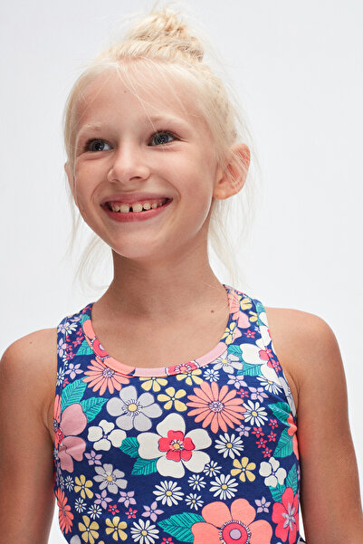 LOVETTI Neon Garden Girl's Patterned Sleeveless T-Shirt