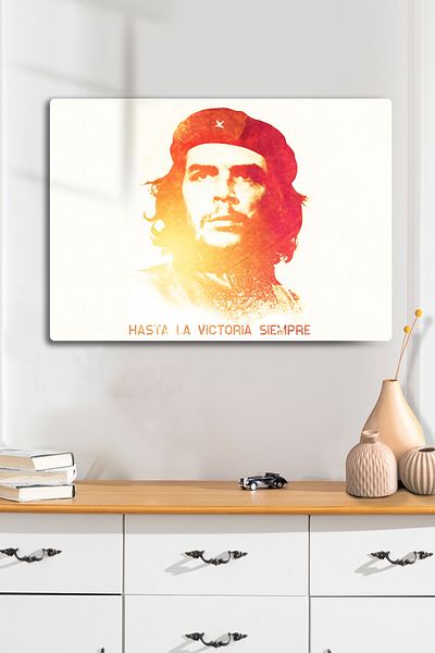 DekorHane Metal Print Painting - Ernesto Che Guevara, Cuba, Revolutionary Poster Decorative Painting