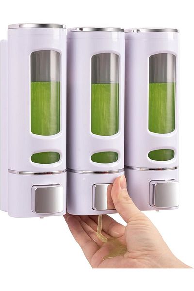 Sea Home 3 Pcs Liquid Soap Dispenser Plastic 400ml Shower Gel Detergent Shampoo Bottle Hotels, Hospital, Bathroom Kitchen