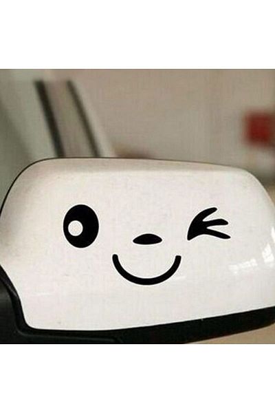 MS Major Selection Oglinda retrovizoare Smiley Face Cască Motor Autocolant Auto