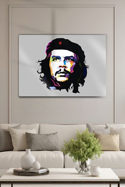 DekorHane Metal Print Painting - Ernesto Che Guevara, Cuba, Revolutionary Poster Decorative Painting