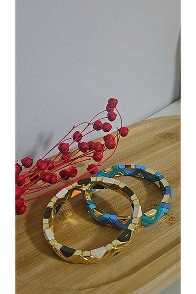 1881 STORE Elastic Enamel Bracelet Flexible Mosaic Bracelet