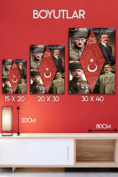 DekorHane Metal Baskı Tablo, İttihat ve Terakki Cemiyeti, Cumhuriyet, Atatürk, Enver, Talat, Cemal Paşa, Tarih