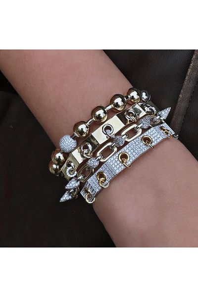 neslyaccessories Rain Nova Mix Handcuff Bracelet